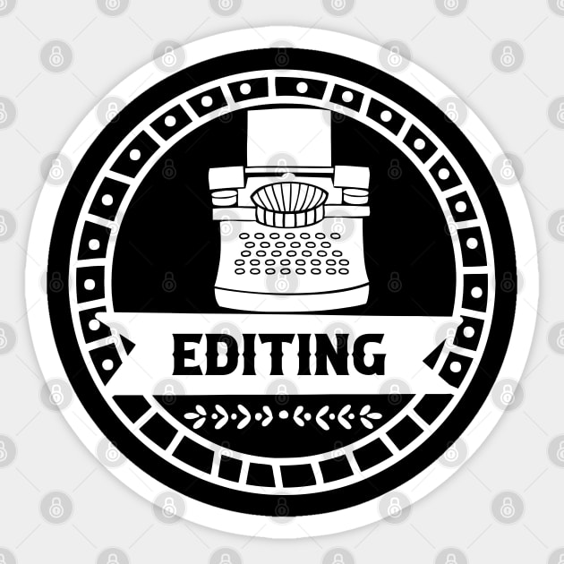 Editing Stages & Vintage Typewriter Sticker by TypoSomething